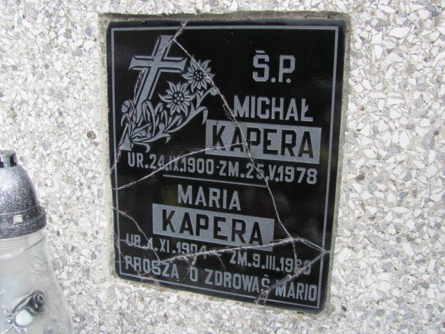 Michał Kapera 1900 Szczyrzyc - Grobonet - Wyszukiwarka osób pochowanych