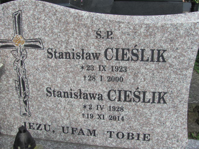 Stanisława Cieślik 1928 Szczyrzyc - Grobonet - Wyszukiwarka osób pochowanych