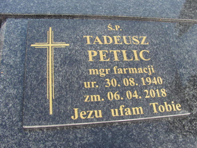 Tadeusz Petlic 1940 Szczyrzyc - Grobonet - Wyszukiwarka osób pochowanych